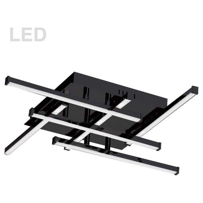 Black flush-mount ceiling light, by Dainolite, for hallway, bedroom, or entryway