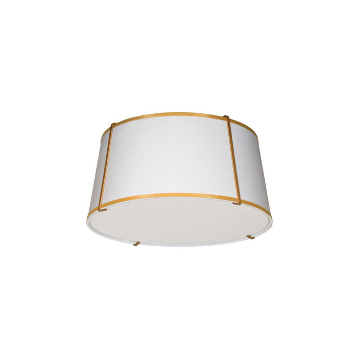 White flush-mount ceiling light, by Dainolite, for hallway, bedroom, or entryway