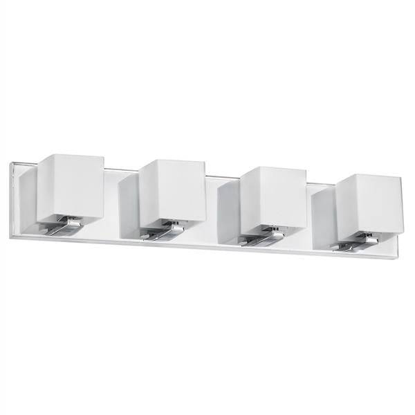 Polished chrome vanity light, by Dainolite, for bathroom