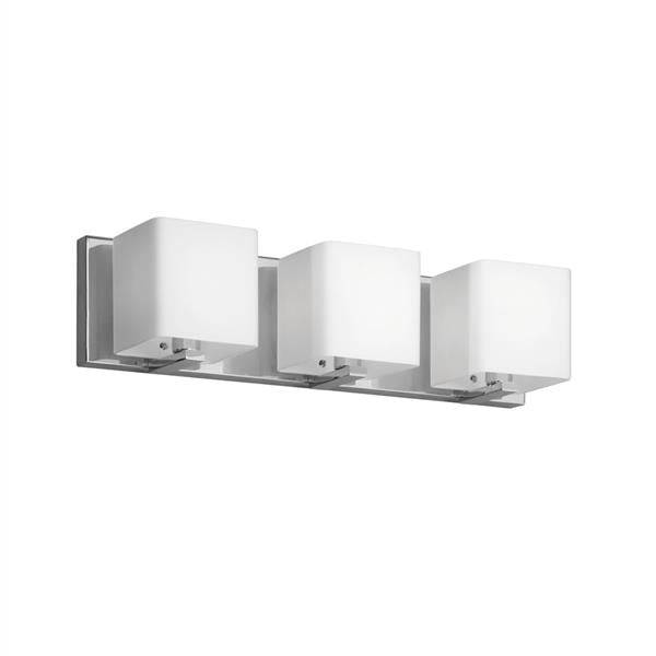 Polished chrome vanity light, by Dainolite, for bathroom