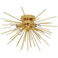 Aged brass flush-mount ceiling light, by Dainolite, for hallway, bedroom, or entryway