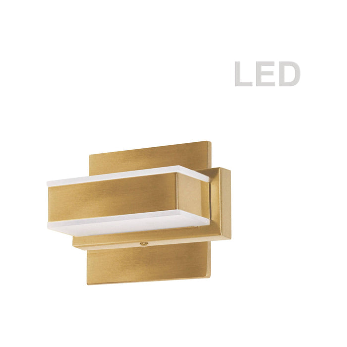 Aged brass vanity light, by Dainolite, for bathroom