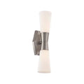 Brushed nickel vanity light, by WAC, for bathroom