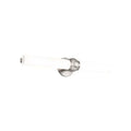 Brushed nickel vanity light, by WAC, for bathroom