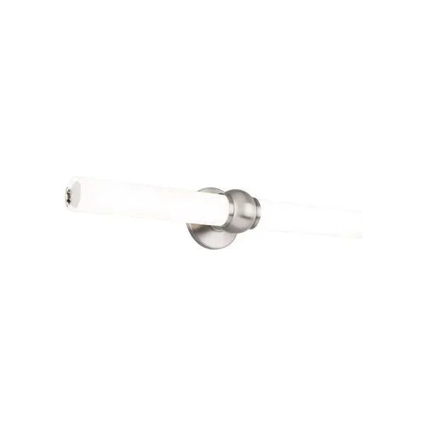 Brushed nickel vanity light, by WAC, for bathroom