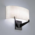 Black wall sconce, by WAC, for hallway or living room