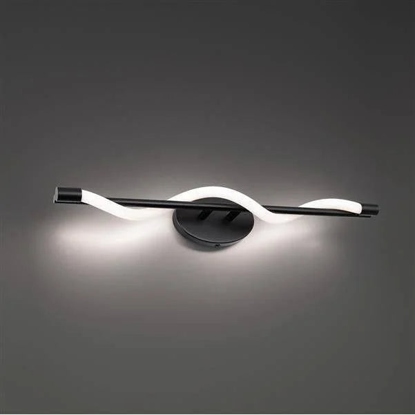 Black finish vanity light, by WAC, for bathroom