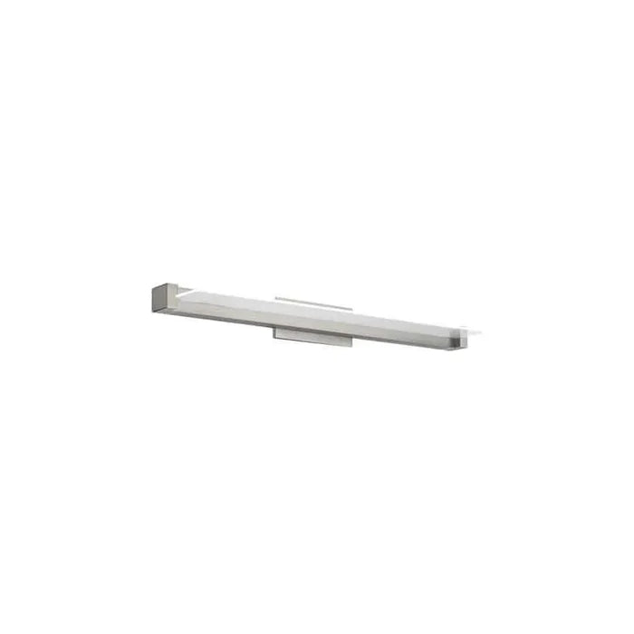 Brushed nickel vanity light, by WAC, for bathroom