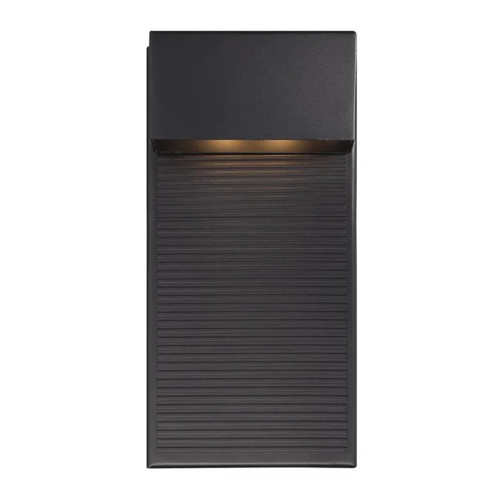 Black finish wall sconce, by Modern Forms, for hallway or living room