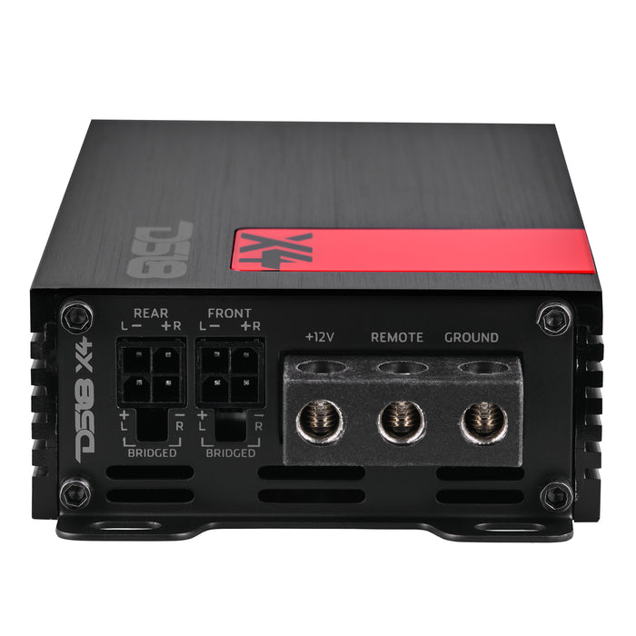 X 4-Channel Ultra Compact Class D Amplifier 4 x 70 Watts Rms @ 4-ohm