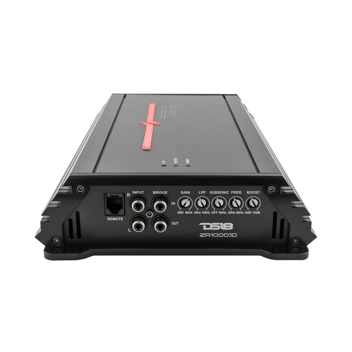 ZR 1-Channel Class D Amplifier 1000 Watts RMS-1 Ohm