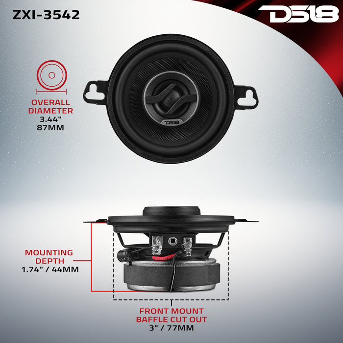 ZXI 3.5” 2-Way Coaxial Speaker | 40 Watts RMS 4-Ohm